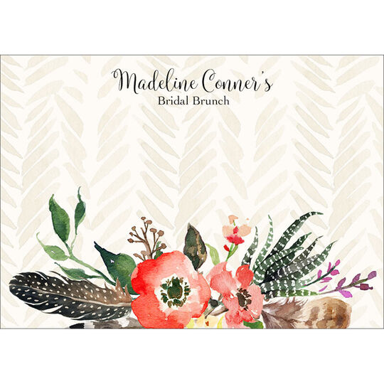 Fall Feather Flat Place Cards